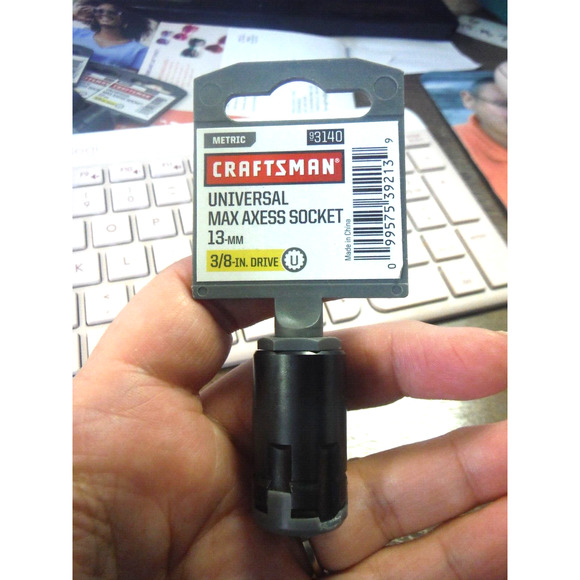 CRAFTSMAN Socket Universal Max Axess 3/8" Drive 13-mm PassThrough 3140 - Picture 2 of 2
